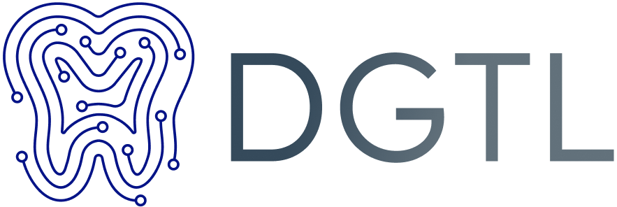 DGTL logo – purple doodle of a tooth to the left of the company name.